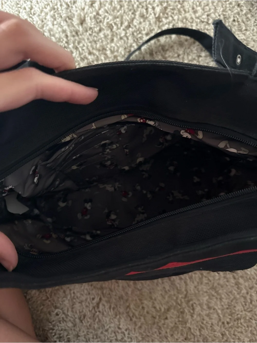 Disney Black and Red Mickey Messenger Bag